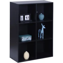 Relaxdays Bücherregal 61 x 91 x 30 cm Schwarz