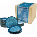 CreaTable Nordic Fjord Tafelservice 12-tlg. blau