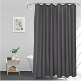 EurCross Duschvorhang Duschvorhang Überlänge 200x240 Wasserdicht Dunkelgrau Anti-Schimmel