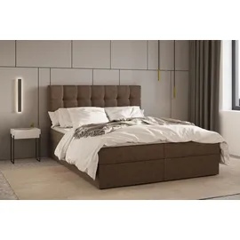 moeblo Boxspringbett 140 x 200 cm Braun