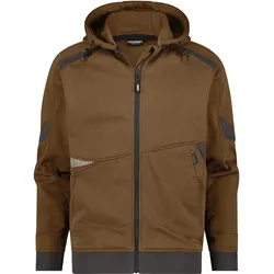 Dassy Kapuzensweatshirt Lunax - lehmbraun/anthrazitgrau - 4XL