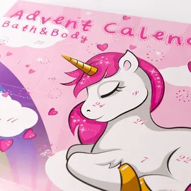 Accentra Adventskalender EINHORN gefüllt mit Pflege Beautyartikeln