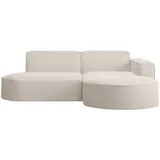 kaiser möbel Ecksofa, Sofa L form, Couch L form MODENA L STUDIO stoff Neve Ecru Rechts