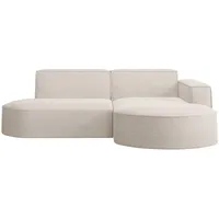 kaiser möbel Ecksofa, Sofa L form, Couch L form MODENA L STUDIO stoff Neve Ecru Rechts