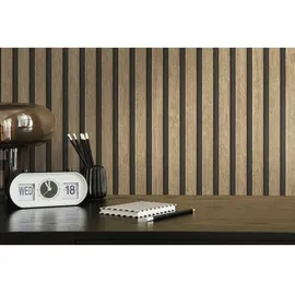 A.S. Création Vliestapete Holzpaneele in Beige, Braun Schwarz Tapete in Holzoptik