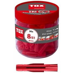 TOX Allzweckdübel Tri 8 x 51 mm in Runddose - 90 Stück - 010260051