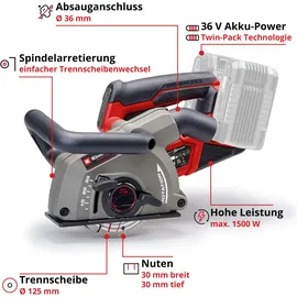 Einhell TP-MA 36/30 Li BL - Solo inkl. 2 Diamant-Trennscheiben