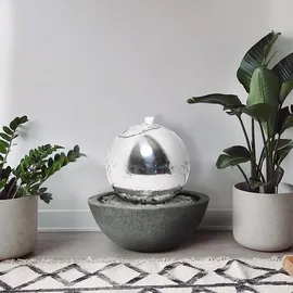 Köhko Kugelbrunnen 30 cm Edelstahl mit Harzbecken