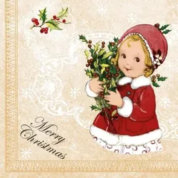 Mank Serviette Airlaid Wiebke, 40 x 40 cm, 50 Stück - Merry Christmas Weihnachten