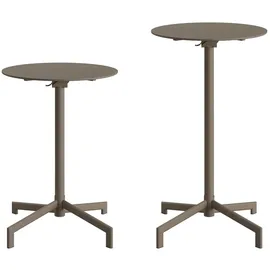 BEST Freizeitmöbel Versa Stehtisch rund höhenverstellbar 205 x 205 cm Cappuccino