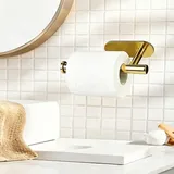 Klorollenhalter Toilettenpapierhalter Ohne Bohren Edelstahl Wandhalterung Selbstklebender für Toilette Badzimmer Gold