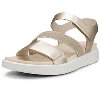 ECCO Damen Flowt 273713 Leather Textile Pure White Gold Sandalen 37 EU