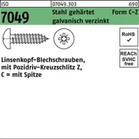 Industrial Quality Supplies ISO 7049 Form CZ Linsenkopf-Blechschraube VG