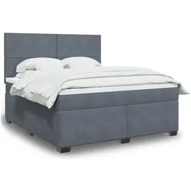 vidaXL Boxspringbett 180 x 200 cm Dunkelgrau