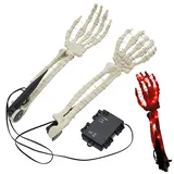 Cepewa LED Skelett Hände Halloween 50LEDs Rot