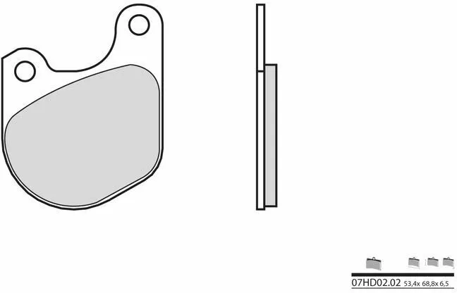 Brembo S.p.A. Wegremblokken koolstofkeramiek - 07HD0202