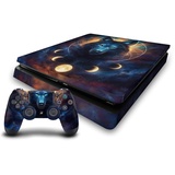 Head Case Designs Offizielle Jonas JoJoesArt Jödicke Traumfänger Wolf Kunst Mix Vinyl Haut Gaming Aufkleber Abziehbild kompatibel mit Sony Playstation 4 PS4 Slim Console and DualShock 4 Controller