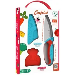 CHEFCLUB 284031 Messer für Kinder Blau & Rot