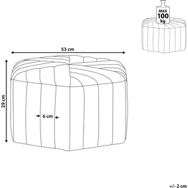 Beliani Pouf MURIETTA Samtstoff Senfgelb
