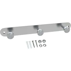 Intirilife Edelstahl Garderobenleiste Modell A - 3 Haken - 22 x 2.55 cm - Kleiderhaken Garderobe Hakenleiste in 5 verschiedenen Designs