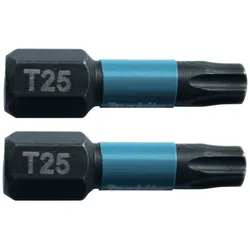 Makita Bit T25 25 mm Schrauben Befestigen 2 Stück Impact Black B-63688