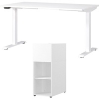 Germania Büromöbel-Set »Mailand«, (2 tlg.), inkl. Schreibtisch und Raumteiler, weiß