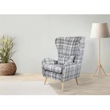 Home Affaire Sessel HOME AFFAIRE "Charles Ohrensessel", grau, B:78cm H:118cm T:94cm, 100% Polyester, Sessel, Sessel, groß und gemütlich in modernem Design