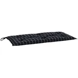 vidaXL Gartenbank-Auflage Schwarz Karomuster 100x50x7 cm Oxford-Gewebe