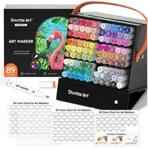 luxuskollektion 88 Bunte Alkohol Marker Set, mit Blender, doppelseitig