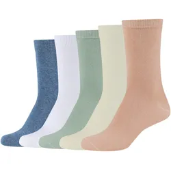 Langsocken S.OLIVER "originals", Damen, Gr. 35-38, pink (pink sand), Baumwollmischung, unifarben, Socken, mit Elasthan-Anteil