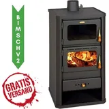 Kaminofen, Holzofen Prity mit Backofen, Modell FM, Leistung 12.1kW, BIMSCHV 2