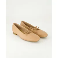 Paul Green Leder-Ballerinas in Beige / 40