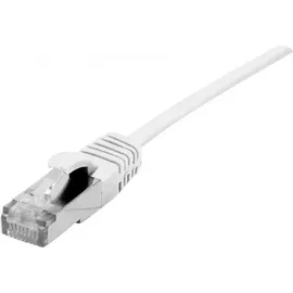 Dexlan Patchkabel Cat. 6A, S/FTP (PiMF), ultradünn, halogenfrei, mit Rastnasenschutz, weiß, 1,0 m