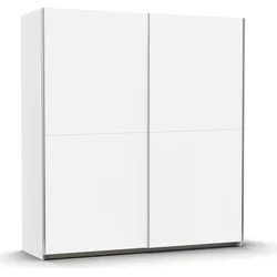 Schwebetürenschrank RAUCH "Kleiderschrank Schrank Garderobe SATURN mit 3 Ausstattungsvarianten", weiß (alpinweiß), B:175cm H:191cm T:59cm, Holzwerkstoff, Schränke, 3 verschiedene Ausstattungsvarianten Griffe aus Metall MADE IN GERMANY