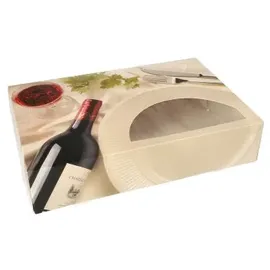 Papstar 5 Transport- und Catering-Kartons 8 cm x 46 cm x 31 cm "Orchidee" mit Sichtfenster,