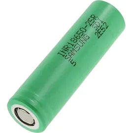 Samsung NR18650-25R Spezial-Akku 18650 Hochstrom-kompatibel, hochtemperaturbeständig, Flat-Top Li-Ion 3.6V 2500 mAh