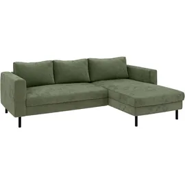TRENDMANUFAKTUR Eckcouch Cord 2-Sitzer Grün