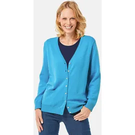 GOLDNER Uni Merino-Cardigan Langarm Blau 24