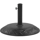 Beliani Sonnenschirmständer rund in Schwarz aus Beton und Stahl Schirmfuß ⌀ 50cm Capaci