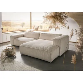 MASSIVMOEBEL24.DE Ecksofa 279x164x69 Cord elfenbein VALENCIA