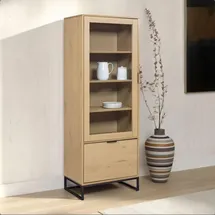 Interlink Vitrine Vivo 70 x 45 x 190 cm Braun