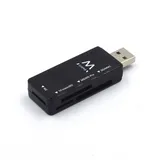 ewent EW1049 - USB-Flash-Laufwerk, Micro-SD-Lesegerät, USB 2.0-SD-Kartenleser, SD-Speicherkarte/Flash-Kartenadapter für PC, MacBook PRO usw., unterstützt MMC/TF/SDXC/SDHC/Micro SDHC/Micro SDXC