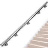 OUUTMEE Handlauf Edelstahl für Treppen 300cm Wandmontiertes Treppengeländer