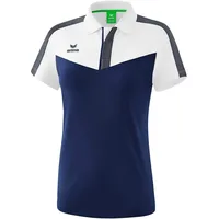 Erima Squad Funktions-Poloshirt Damen white/new navy/slate grey 38