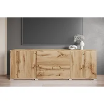 INOSIGN Lowboard »Kenia«, (1 St.), Der moderne TV-Schrank, mit 2 Türen und 2 Schubladen, Breite 180 cm, braun