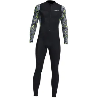 Milageto Premium Men Diving Wetsuit Full Body Front Zipper Diving Rash Guards UV Scuba Snorkeling Kayaking Jumpsuit, XXXL