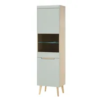 Furn.design Vitrine in Pistazie matt und Eiche 53 x