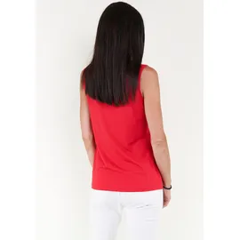 Seidel Moden Tanktop SEIDEL MODEN, Damen, Gr. 50, rot, Jersey, Obermaterial: 95% Viskose, 5% Elasthan, unifarben, figurumspielend hüftbedeckend, Rundhals, Tops Tanktop, MADE IN GERMANY