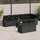vidaXL Garten-Lounge-Set 9-tlg. schwarz
