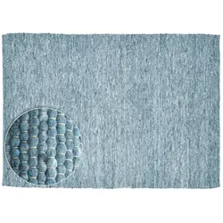 THEKO Handwebteppich  Alpen , blau , Wolle , Maße (cm): B: 190 H: 1,2